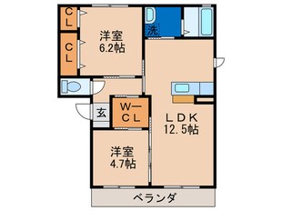 フォレストタウン馬場山Ａの物件間取画像